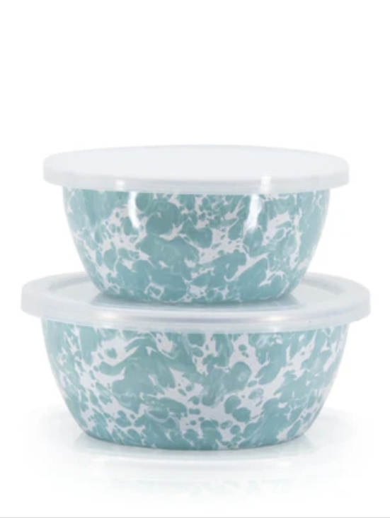 Golden Rabbit Other - This Golden Rabbit Sea Glass Swirl 2 pc Prep Bowl Set